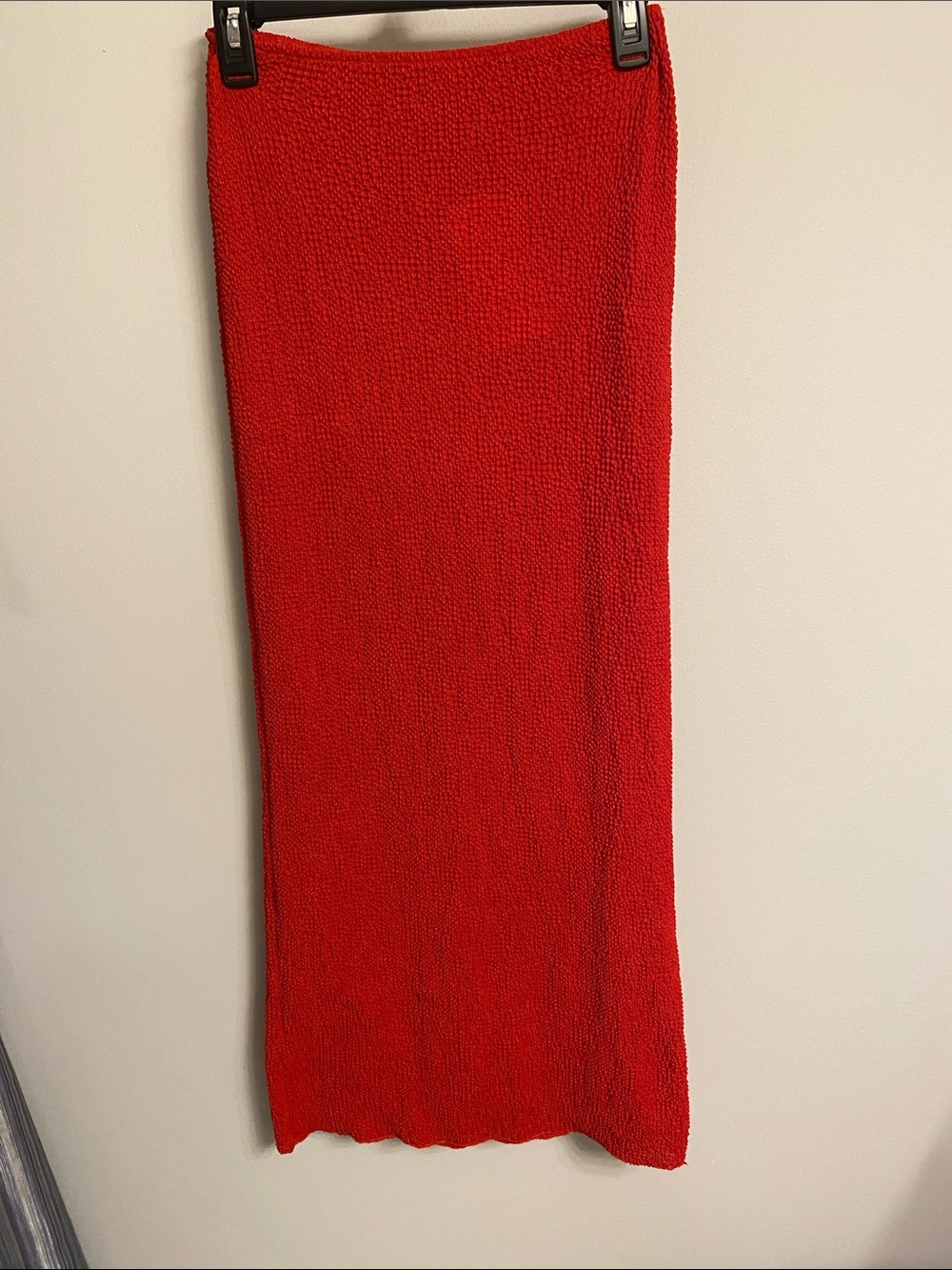 Zara Red Maxi Knit Skirt